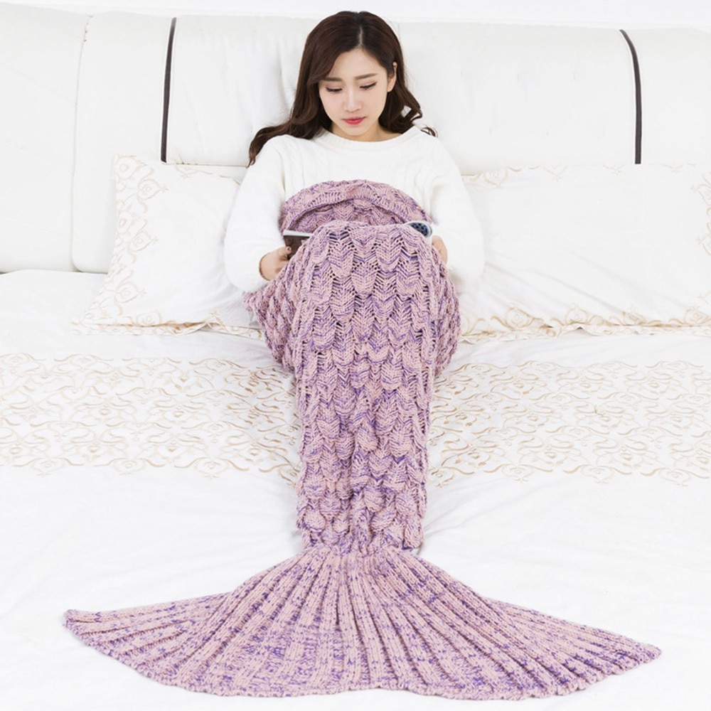 Crochet Mermaid Tail Blanket Wearable Blanket